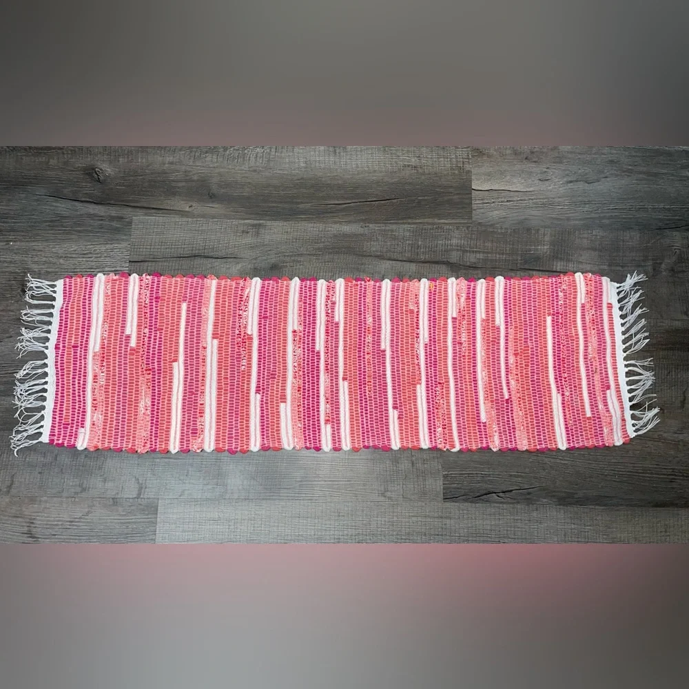 Table Runner Handwoven  Handwoven- by Curlythreads 48 x 13